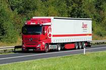 =MB Actros von  Ebert - Transporte  im August 2016 unterwegs auf der B 27