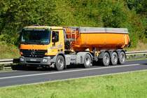 =MB Actros der Firma  GUTMANN  unterwegs auf der B 27 im August 2016