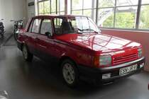 = Wartburg 1.3 mit Irmscher-Logo steht in der Automobilwelt Eisenach, Juli 2016