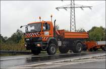 Typenbild des Mercedes-Benz Atego 1828 der Autobahnmeisterei L�denscheid. Zus�tzlich besitzt der Lkw einen PALFINGER Kran.(30.09.2008)