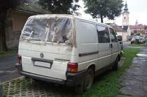 Gebastelter VW Transporter (Rückansicht). Aufnahmedatum: 06.09.2016