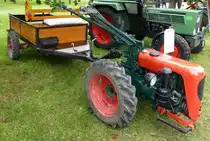 Bungartz L5, Einachsschlepper mit 1-Zyl.2-Takt-Dieselmotor von Fichtl&Sachs, 500ccm, 10PS, Baujahr 1955, Bulldogtreffen Rheinhausen, Aug.2016 