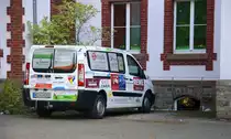 Ein Nachschuss von einem Citroen steht auf dem Hof von der Parzival-Schule-Aachen.
Am Nachmittag vom 5.10.2016.