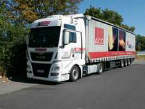 =MAN der Spedition  NORMANN  rastet im Oktober 2016 auf dem Autohof Fulda Nord