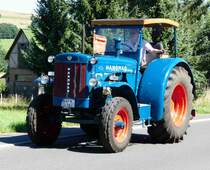 =Hanomag rollt im Festzug beim Pferdsdorfer Oldtimertag im August 2016