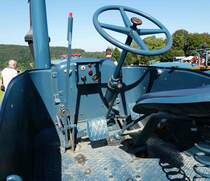 =Arbeitsplatz des Lanz-Bulldog, gesehen beim John Deere - Lanz - Treffen im Kirchheim am See im August 2016