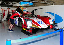 Nr.33 Oreca 05- Nissan Lmp2 von Eurasia Motorsport in der Box,  Pitwalk bei der European Le Mans Series am 25.9.2016 in Spa Francorchamp 	