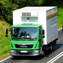 =MAN als Kühltransporter von Raiffeisen im August 2016