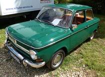 NSU Prinz 4L, Baujahr 1962, 2-Zyl.Heckmotor mit 600ccm und 30PS, Bulldogtreffen Rheinhausen, Aug.2016