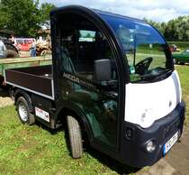 Mega Electric, elektrisches Nutzfahrzeug aus Frankreich, ausgestellt beim Bulldogtreffen Rheinhausen, Aug.2016