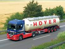 Mercedes Actros 1840 - Tanksattel  Hoyer  auf der A-61 N�he Rheinbach - 29.06.2006