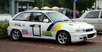 =Opel Astra, gesehen bei der Oldtimerausstellung in Angersbach, September 2016