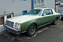 Buick Regal Sport Coupe Turbo 3,8 Litre, Baujahr 1978, träumt vor sich hin. Aufgenommen am 23. Januar 2012 in Wetzikon, Kanton Zürich, Schweiz