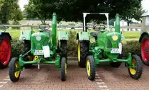 =John Deere - Lanz-Brüder, gesehen bei der Oldtimerausstellung in Angersbach, September 2016