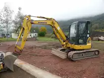 Komatsu PC 45 MR-3 auf einer Baustelle bei Saarburg, 23.10.2016