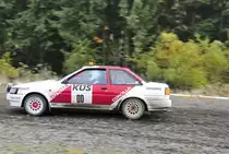 Vorwagen 00 Joachim & Thorsten Wirths D / D Toyota Corolla AE86 1984 auf der Schotterpiste am Nürburgring, Youngtimer Rally Köln - Ahrweiler 12.11.2016