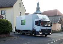 =MAN Atego von Europcar bringt die neuen  Gelben Tonnen  nach 36100 Petersberg-Marbach, 11-2016 