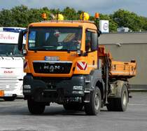 =MAN mit Palfingerkran, startet im September 2016 vom Autohof Fulda-Nord