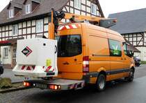 =MB Sprinter von  Rhönenergie  unterwegs in Petersberg-Marbach im November 2016