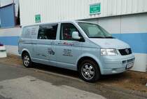 =VW T5 eines Teilehändlers, gesehen bei dem Veterama 2016 in Mannheim, Juli 2016