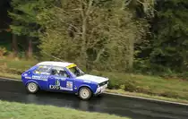 Nr.87 bei der  Youngtimer  39. ADAC Rallye Köln Ahrweiler 12.11.2016, Timo Hüppen & Diethelm Schafhaus auf VW Polo, Morgens bei -2° auf teils noch glaten Asphalt 