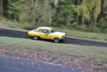 Opel Ascona A,mit der Startnumer 22, Patrick Meijer & Henk Schut bei der  Youngtimer  39. ADAC Rallye Köln Ahrweiler 12.11.2016, Morgens -2° auf teils noch glaten Asphalt