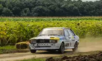 Audi 80, gesehen auf dem Rallye Sprint Großnaraad am 07.08.2016.