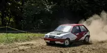 Ford Fiesta III Rallye, gesehen auf dem Rallye Sprint Großnaraad am 07.08.2016.