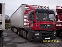 MAN-LKW am 07.12.2008 in Sagard.