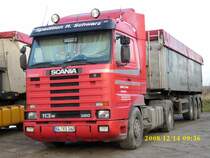 SCANIA-LKW am 14.12.2008 in Bergen/Rgen.