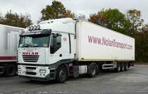 =Iveco Stralis von  NOLAN  steht im November 2016 auf dem Autohof Fulda Nord