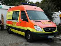 =MB Sprinter des ASB Mannheim, aufgenommen bei dem Veterama 2016 in Mannheim, Juli 2016