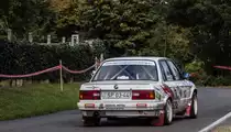 BMW 3 E30, fotografiert (von Hinten) auf der 50. Mecsek Rallye, Oktober, 2016.