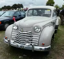 =Opel Olympia, Bj, 1951, gesehen bei dem Veterama 2016 in Mannheim, Juli 2016