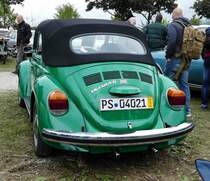=VW Käfer 1303 S Cabrio, fotografiert bei dem Veterama 2016 in Mannheim, Juli 2016 