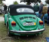 =VW Käfer 1303 S Cabrio, fotografiert bei dem Veterama 2016 in Mannheim, Juli 2016 
