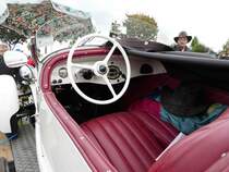 =Adler Trumpf Sport, Bj. 1937, Innenansicht, fotografiert bei dem Veterama 2016 in Mannheim, Juli 2016