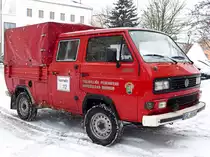 VW T3 synchro Pritsche/Plane ehemaliges Feuerwehrfahrzeug von der Nordsee, jetzt in Niederbayern wohl unterwegs. Viechtach 05.01.2017