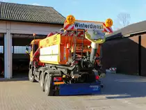Hessen Mobil MAN TGS Streufahrzeug der Autobahnmeisterei Langenselbold am 06.01.17 bei einen Fototermin 