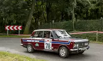 Polski Fiat 125 P als Rallyeauto, gesehen auf der 50. jubiläums Mecsek Rallye, Oktober 2016