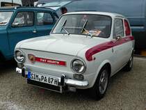=Fiat 850 Abarth, fotografiert bei dem Veterama 2016 in Mannheim, Juli 2016