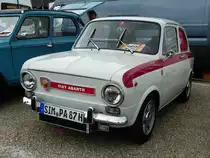 =Fiat 850 Abarth, fotografiert bei dem Veterama 2016 in Mannheim, Juli 2016