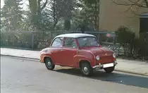 Glas Goggomobil Limousine, Hamburg im Jahr 1986 (scan vom Foto) /