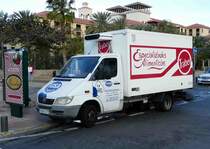 =MB Sprinter als Kühlfahrzeug unterwegs in Maspalomas, 01-2017