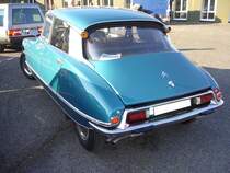 Heckansicht einer Citroen DS 23 IE. 1973 - 1975. Oldtimertreffen an Mo´s Bikertreff in Krefeld am 22.01.2017.