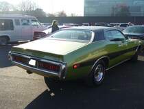 Heckansicht eines Dodge Charger 400 Magnum des Modelljahres 1973. Oldtimertreffen am 22.01.2017 in Krefeld.