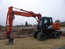 Hitachi Zaxis ZX 170 W-5B auf einer Baustelle bei Konz, 30.10.2016