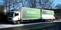 =MAN von Europcar rastet auf dem Autohof Fulda Nord im Januar 2017