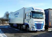 =DAF von HANNON rastet auf dem Autohof Fulda Nord im Januar 2017
