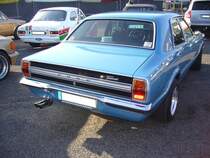 Heckansicht einer viertürigen Ford Taunus TC Limousine. 1970 - 1975. Oldtimer- Youngtimertreffen in Krefeld am 22.01.2017.